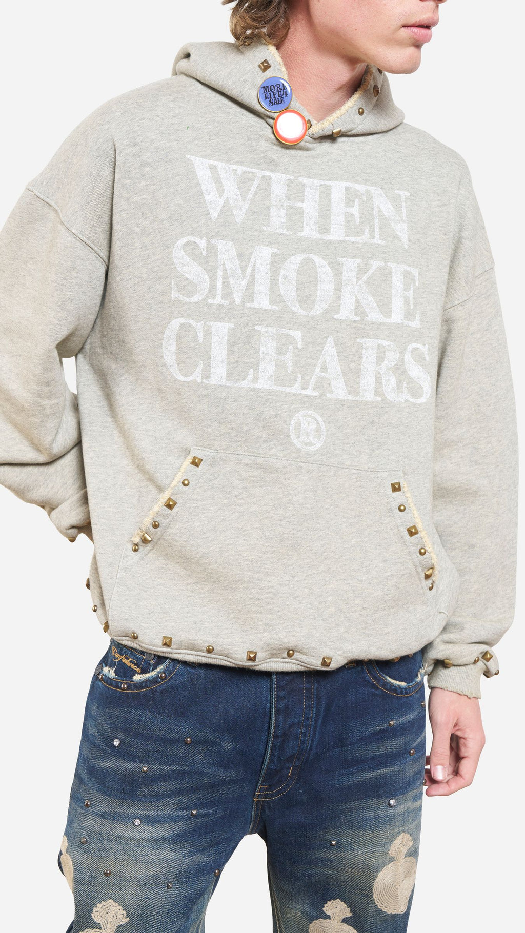 WHEN SMOKE CLEARS-Men's Pullover Hoodies