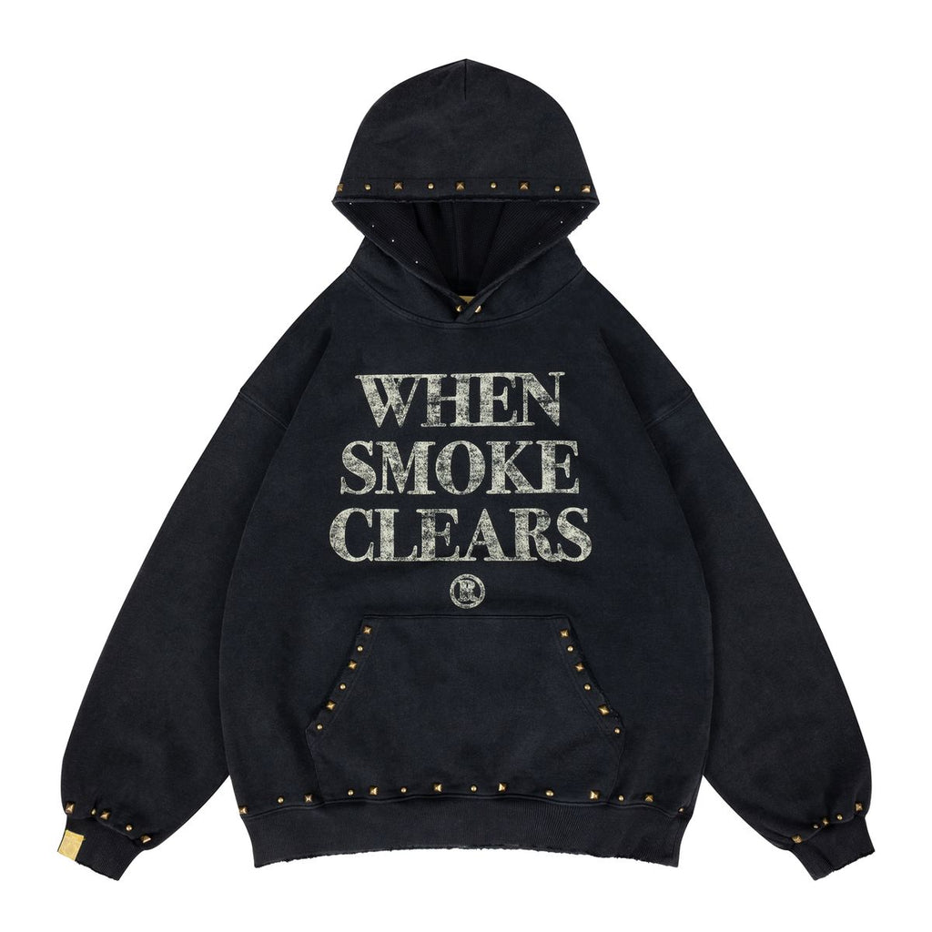 WHEN SMOKE CLEARS-Men's Pullover Hoodies