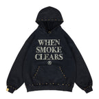 WHEN SMOKE CLEARS-Men's Pullover Hoodies