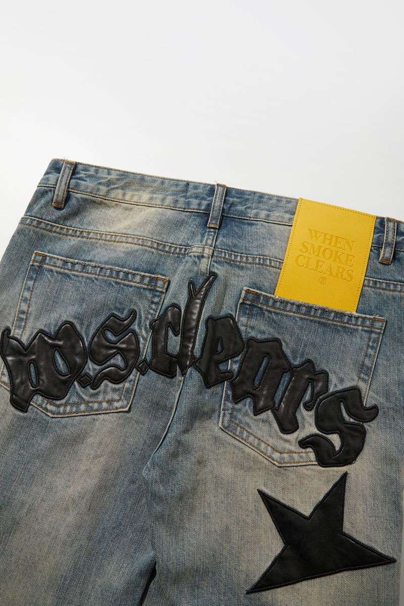 WHEN SMOKE CLEARS-Men's Baggy Fit Jeans and Denim