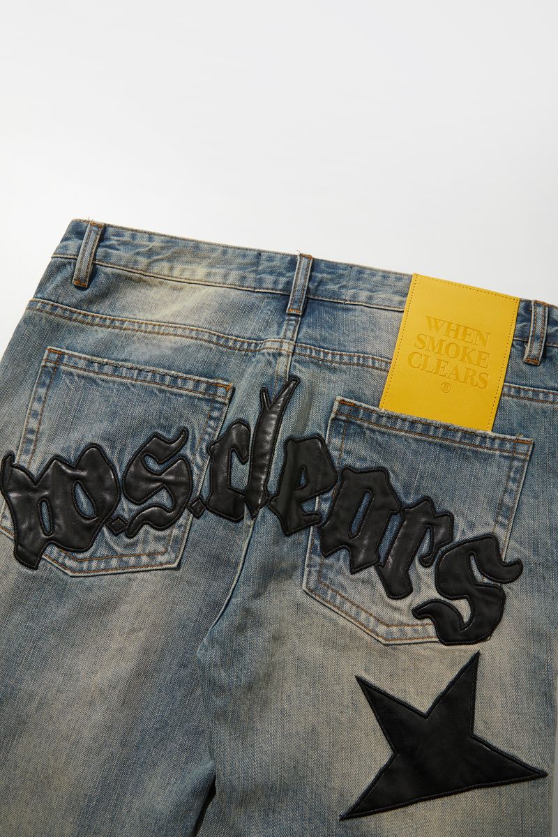 WHEN SMOKE CLEARS-Men's Baggy Fit Jeans and Denim