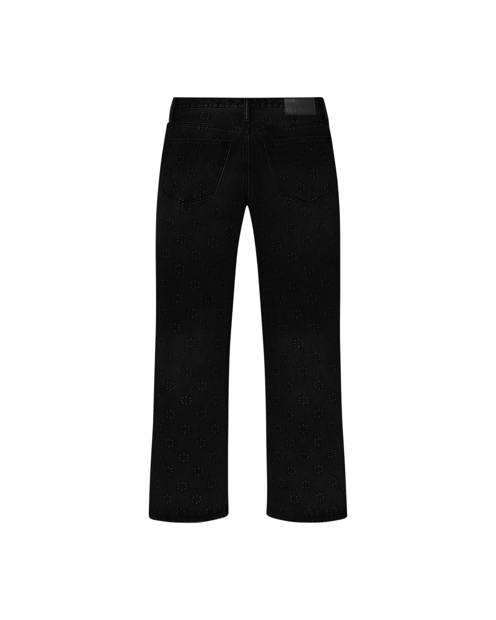 LOST SHDWS Embossed Logo Denim Pant (Jet Black) - Gravity NYC