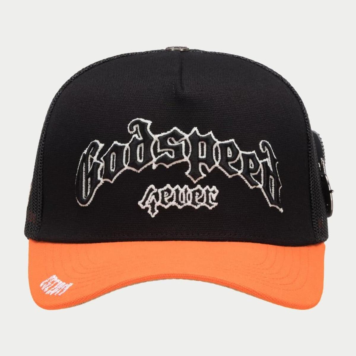 GODSPEED GS FOREVER TRUCKER HAT BLACK/ORANGE