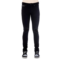 CULT OF INDIVIDUALITY PUNK SUPER SKINNY BLACK INK JEANS - Gravity NYC