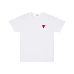 COMME DES GARCONS EBRODIERED DOUBLE RED HEART T-SHIRT - Gravity NYC