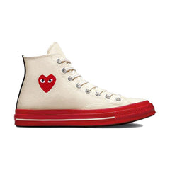 COMME DES GARCONS CONVERSE HI TOP 1970 RED SOLE (A01794C) Gravity NYC