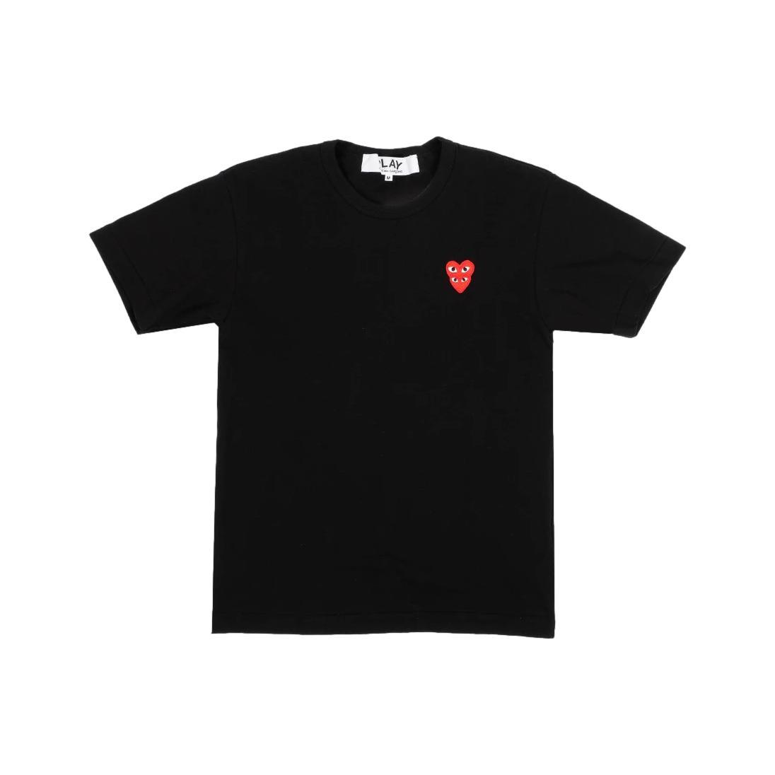 COMME DES GARCONS EMBRODIERED DOUBLE RED HEART T-SHIRT Gravity NYC