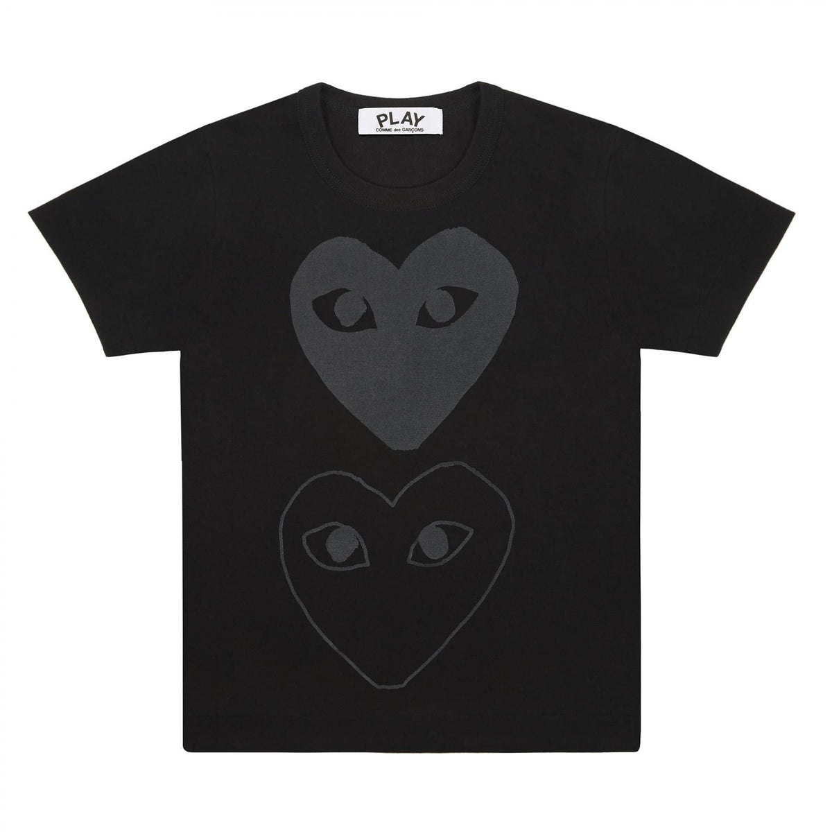 COMME DES GARCONS WOMEN'S DOUBLE BLACK HEART T-SHIRT Gravity NYC