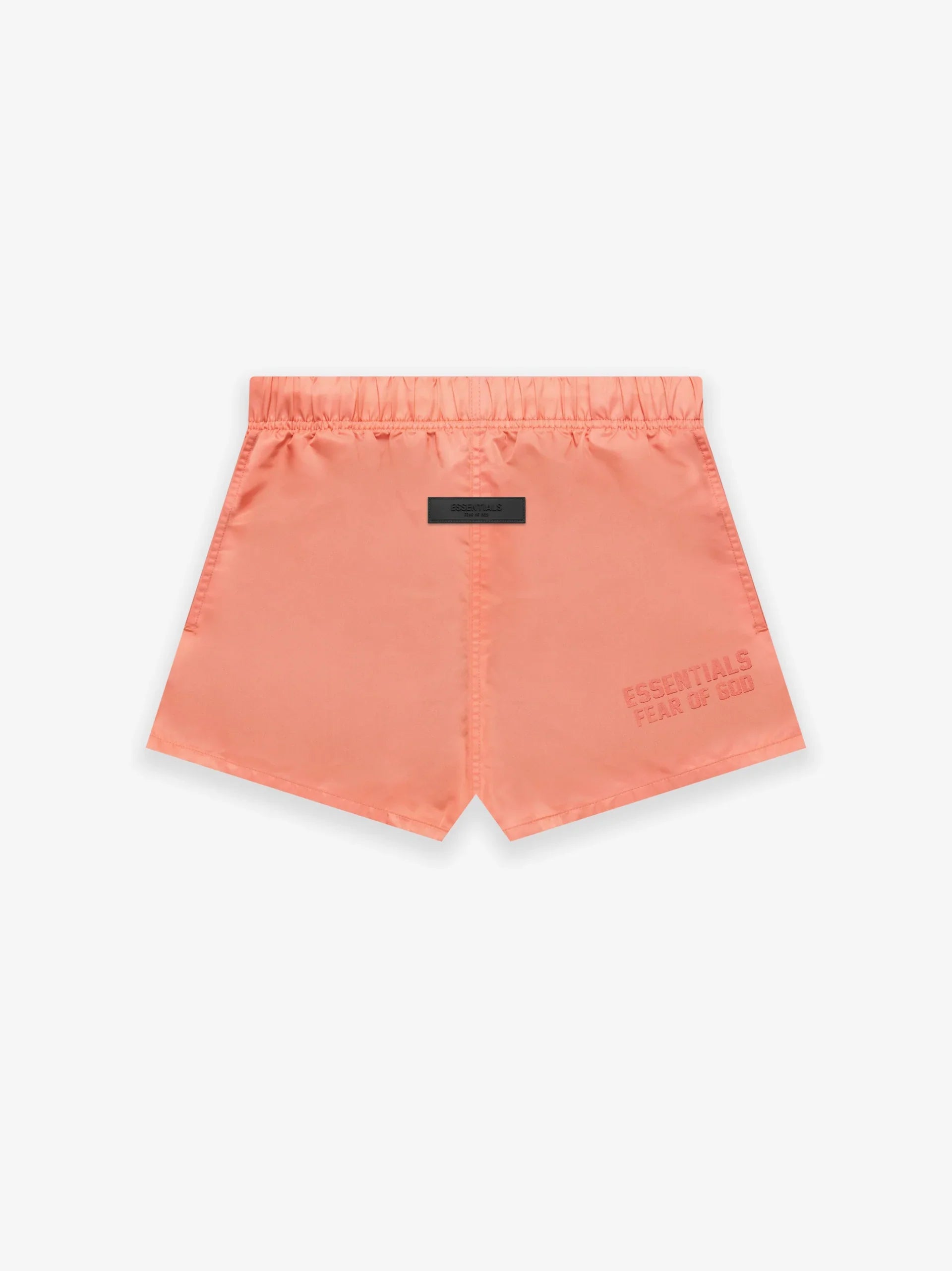 ESSENTIALS NYLON RUNNING SHORTS CORAL Gravity NYC