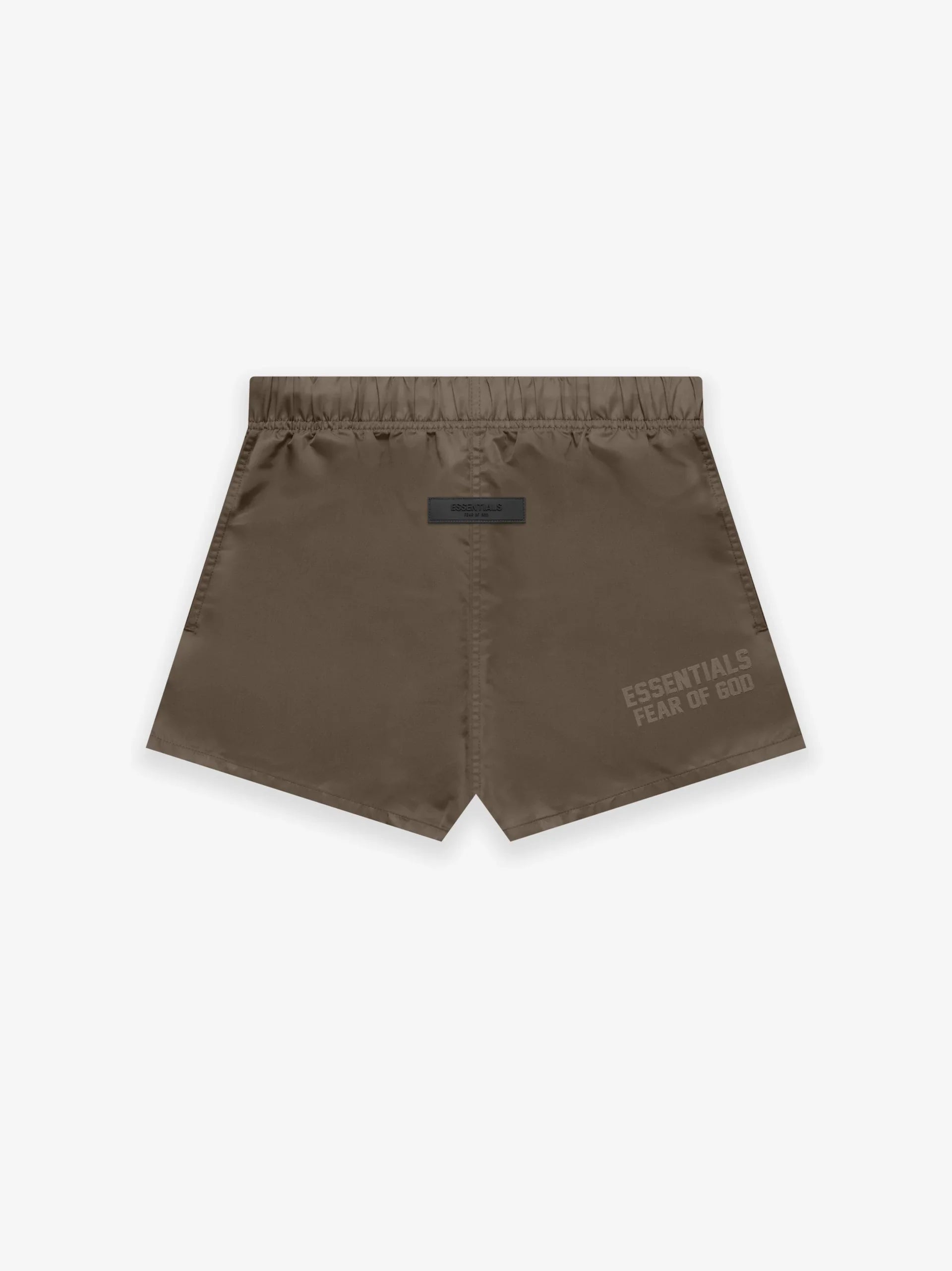 ESSENTIALS WOOD NYLON RUNNING SHORTS Gravity NYC