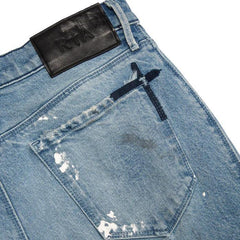 RTA CLAYTON DISTRESSED WHITE PAINT JEANS - Gravity NYC