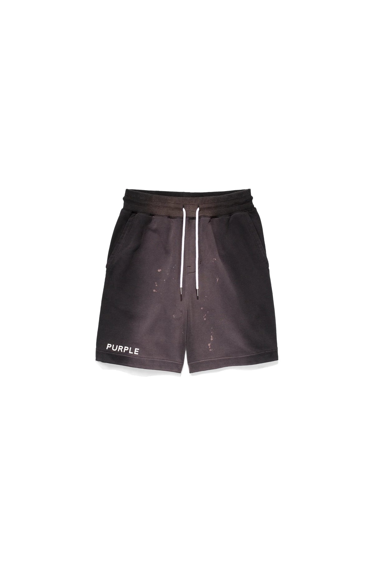 PURPLE BRAND P451 FRENCH TERRY SHORT CORE BLEACHED BLACK - Gravity NYC