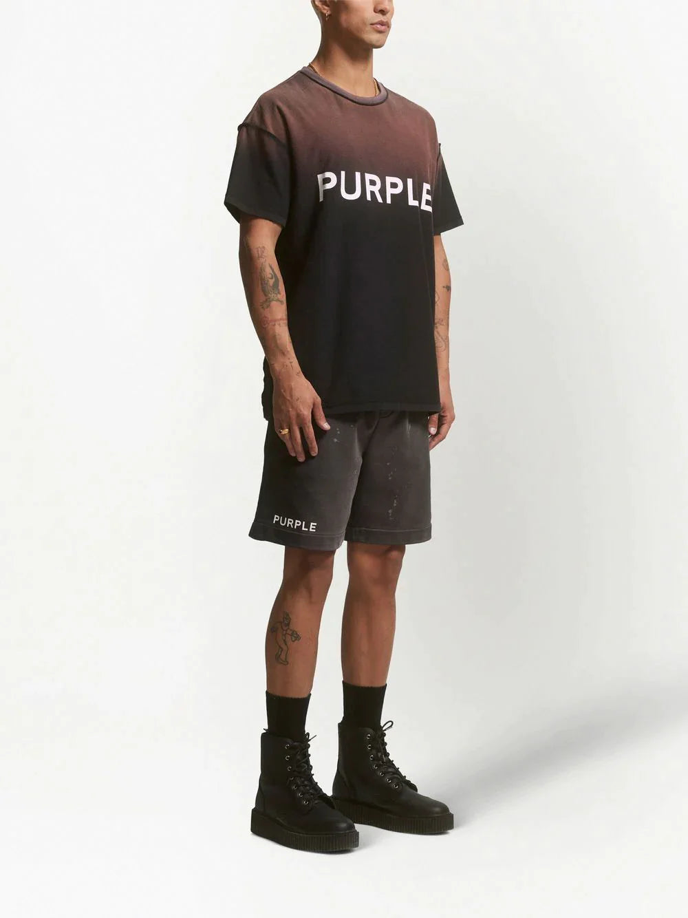 PURPLE BRAND P101 Textured Jersey Inside Out Tee Gravity NYC