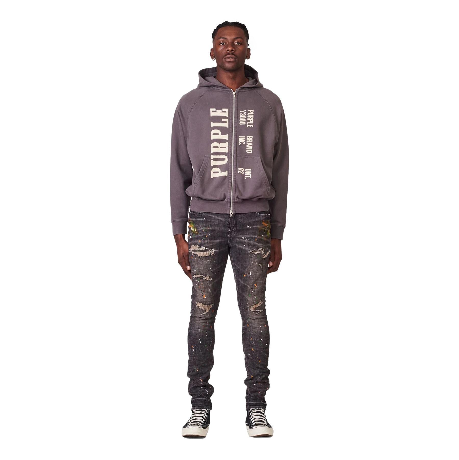 PURPLE BRAND P408 2-Way Zip Hoodie Gravity NYC