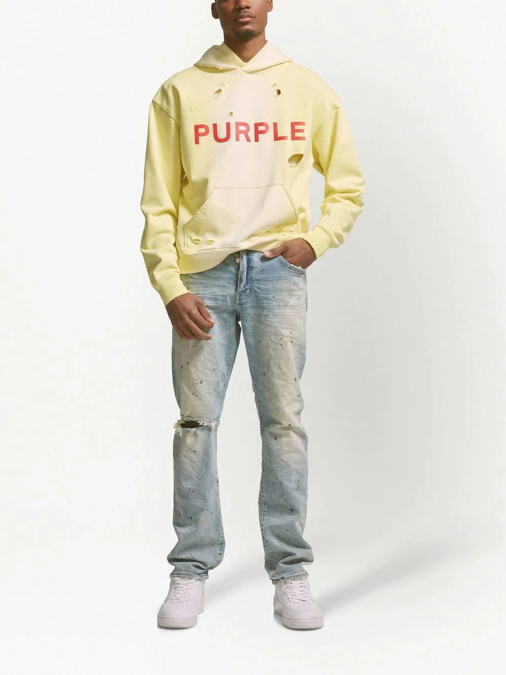 PURPLE BRAND P447 French Terry Pullover Hoodie Gravity NYC