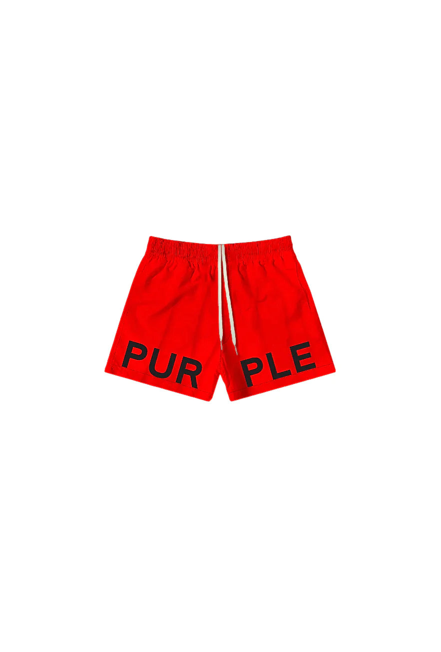 PURPLE BRAND P504 All Around Poppy Red Short Gravity NYC