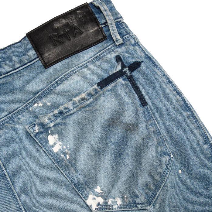 RTA Clayton Distressed White Paint Jeans Gravity NYC