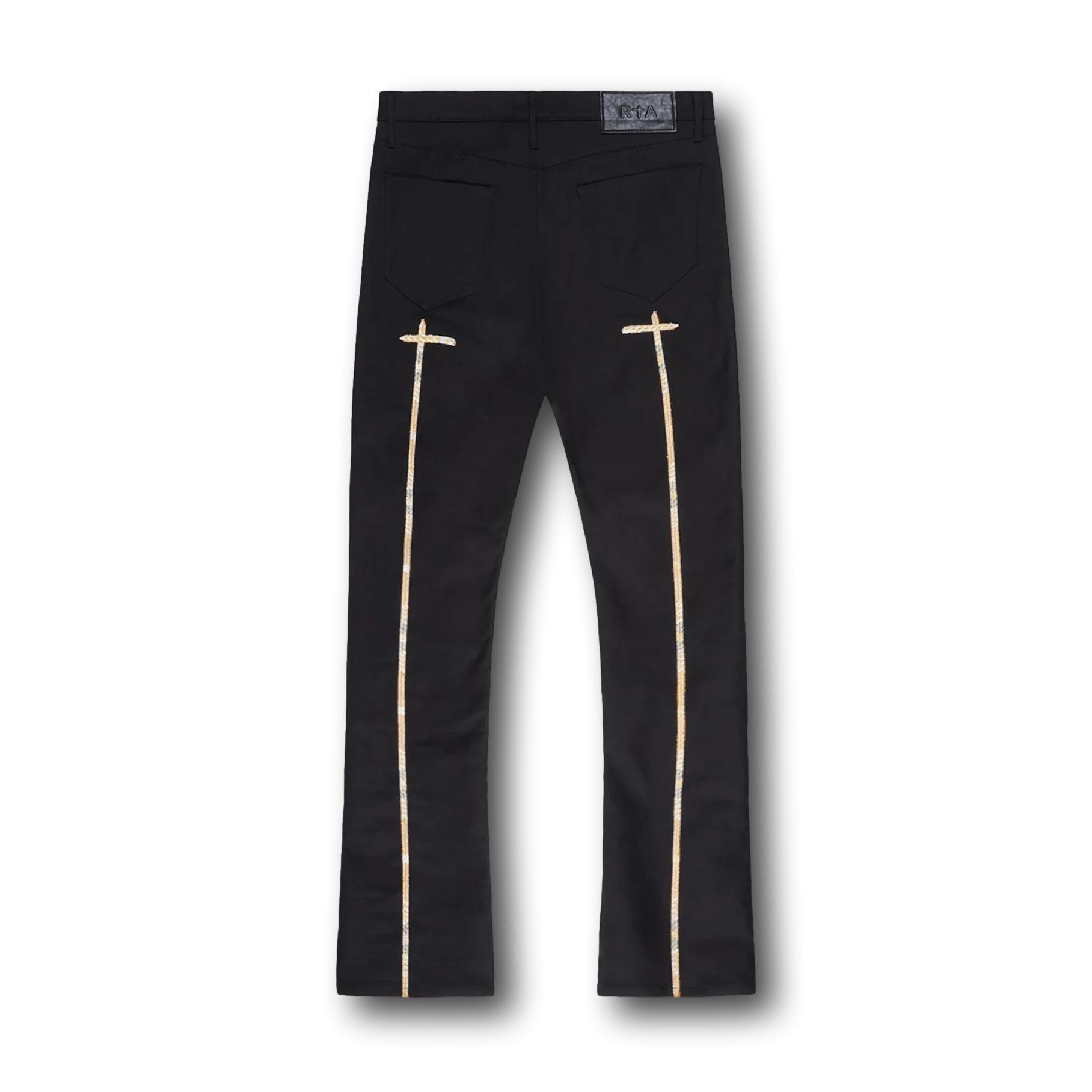 RTA Denis Mini Flare Matte Black Jeans Gravity NYC