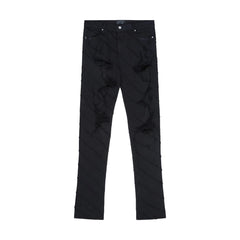 RTA Denis Mini Flare Ripped Black Jeans Gravity NYC