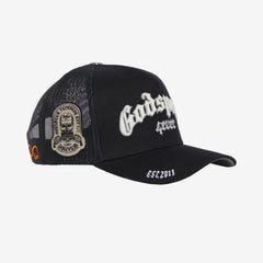 GODSPEED GS FOREVER TRUCKER HAT BLACK/WHITE - Gravity NYC